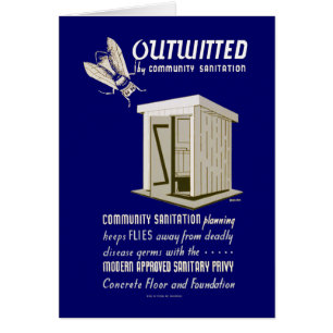 Cartão Outwitted pelo saneamento da comunidade