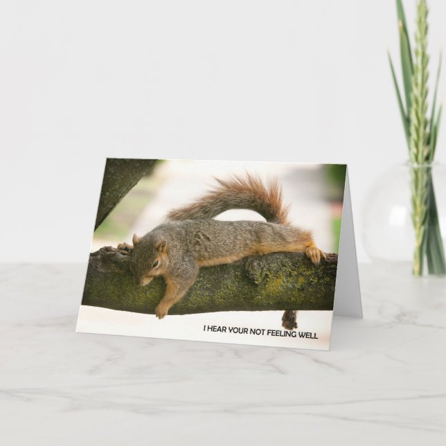 Cartão Ouvi dizer que não se sente bem (Frente)