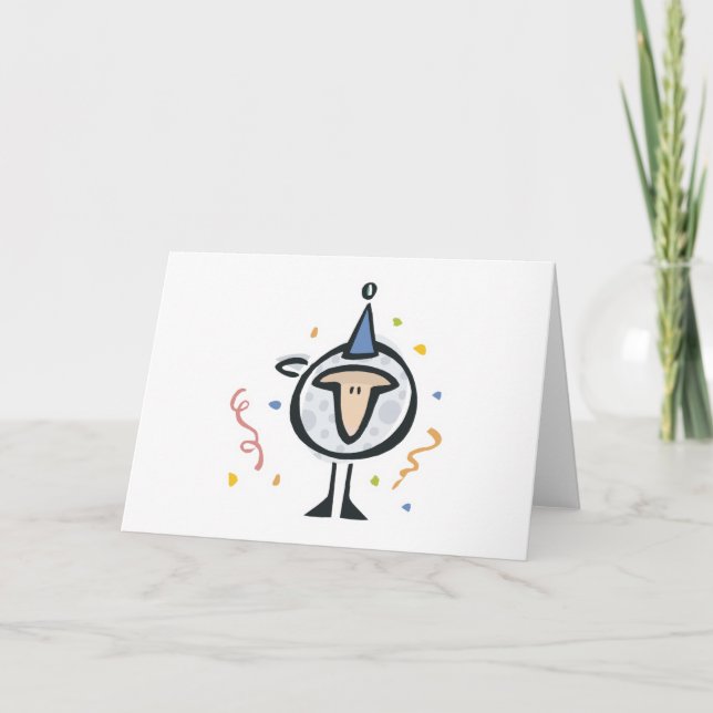 Cartão ovelha de aniversário fofa (Frente)