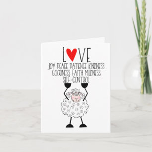 Cartão "Ovelha de Jeová - Frutas do Espírito"