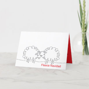 Cartão Ovelha de Natal