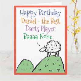 Cartão Ovelha Design Feliz Aniversário a um Jogador de Da