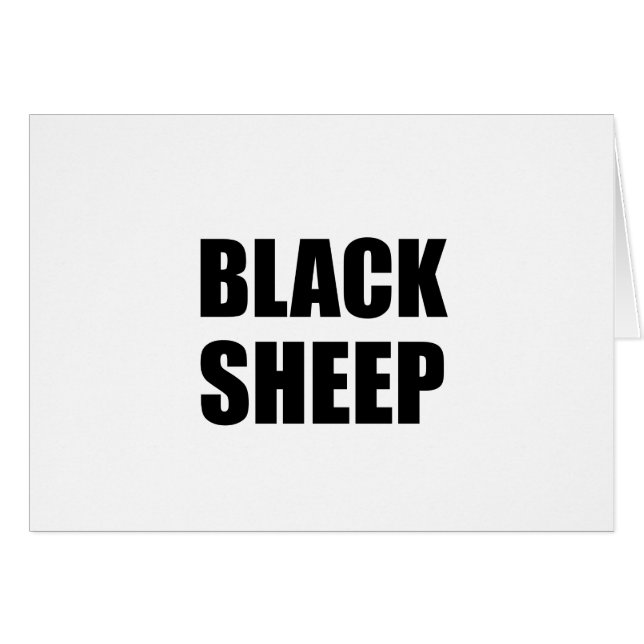 Cartão Ovelhas negras (Frente Horizontal)
