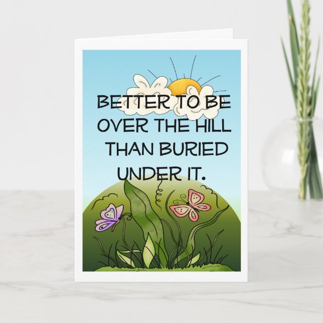 Cartão Over the Hill Birthday (Frente)