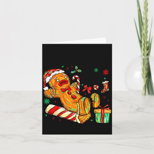 Cartão Overbaked And Over It Gingerbread Christmas Baking (Frente)