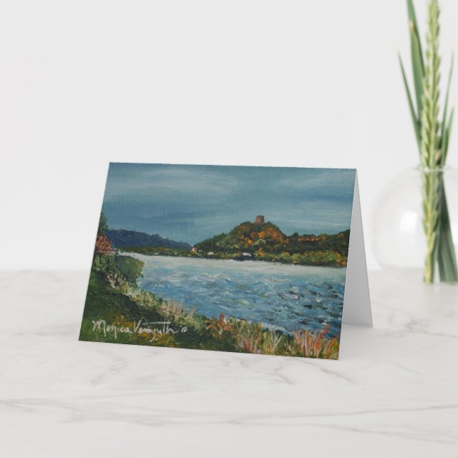 Cartão Overcast at Lake Winona Greeting Card (Frente)