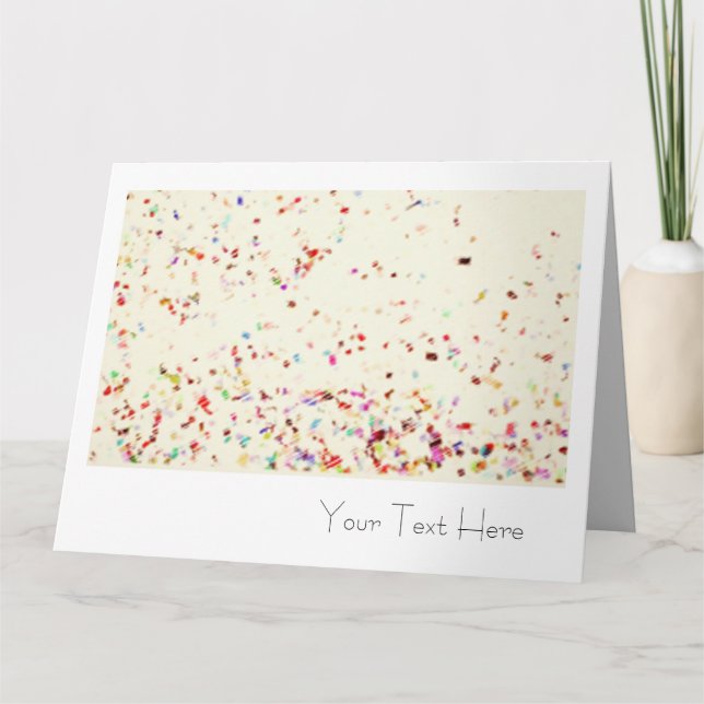 Cartão Oversized Confetti Art Blank All Occasion Card (Frente)