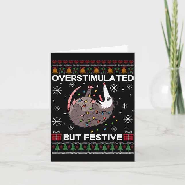 Cartão Overstimulated But Festive Ssum Christmas For Men  (Frente)