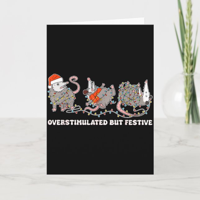 Cartão Overstimulated But Festive Ssum Christmas Ugly Xma (Frente)