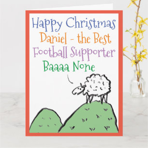 Cartão Ovino Design Feliz de Futebol