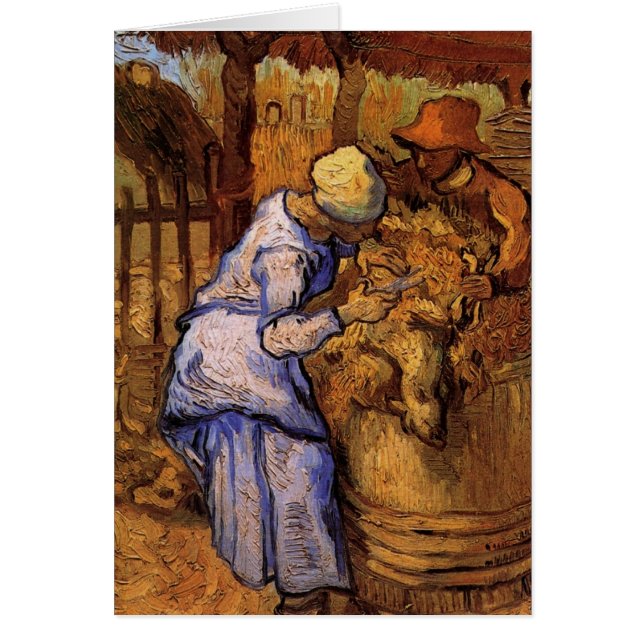 Cartão Ovinos (após Millet), de Vincent van Gogh (Frente)