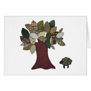 Cartão Ovinos e Árvores