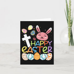 Cartão Ovos de coelho coelho Felz pascoa religioso Jesus