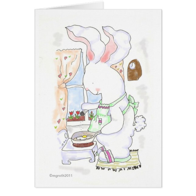 Cartão Ovos de cozedura de lebre (Frente)