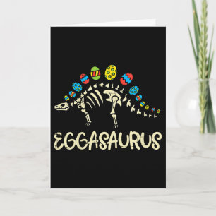 Cartão Ovos de Eggasaurus Páscoa Stegosaurus Dinossauro M