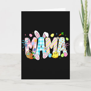 Cartão Ovos de mamãe coelho engraçados para mães mulheres