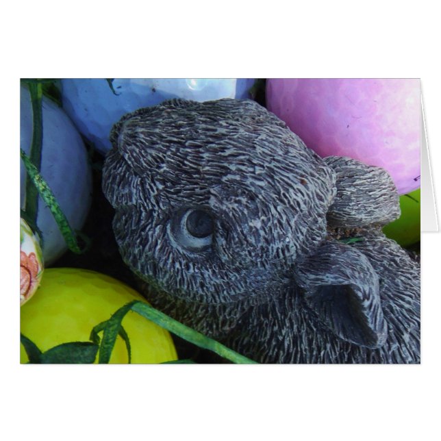 Cartão Ovos de Páscoa, Bolas de Golfe de Coelho (Frente Horizontal)