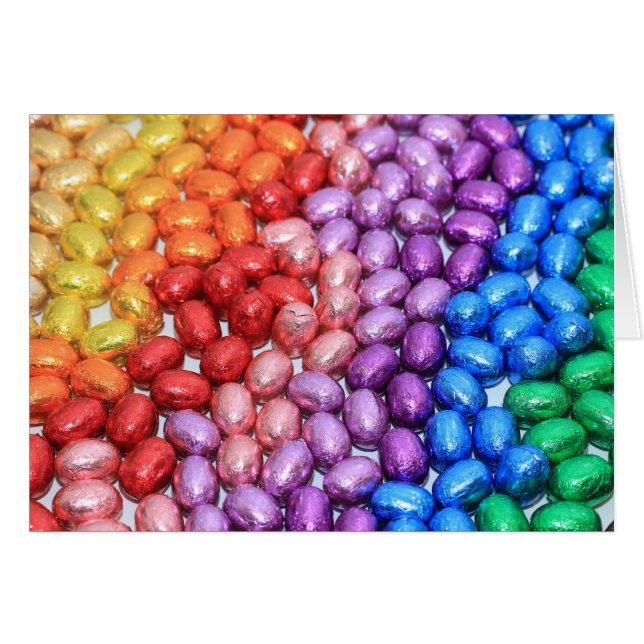 Cartão Ovos de páscoa de chocolate (Frente Horizontal)