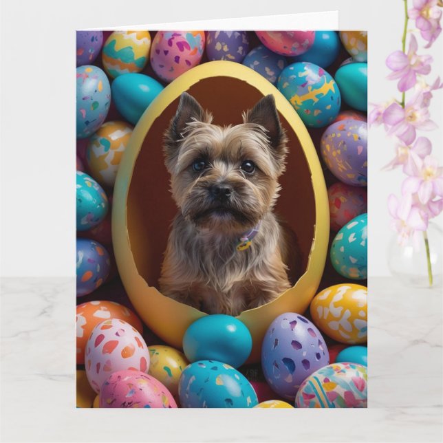 Cartão Ovos de Páscoa do Cairn Terrier (Orquídea)