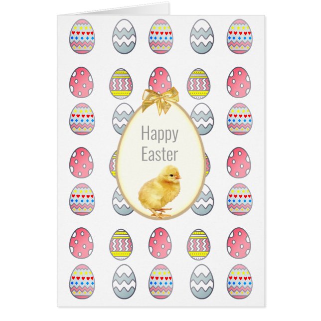 Cartão Ovos de Páscoa e Pintinho de Corte (Frente)