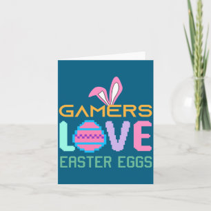 Cartão Ovos de Páscoa para Gamers Jogos de Vídeo Antigos 