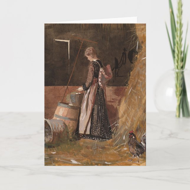 Cartão Ovos Frescos | Winslow Homer (Frente)