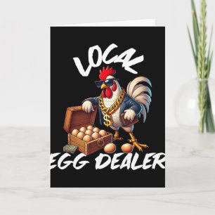 Cartão Ovos Local Comerciante Retro Frango Engraçado Faze