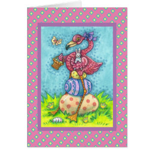 CARTÃO OVOS MAIS LESES, FLAMINGO DE PINCO BONITO, PLACA V