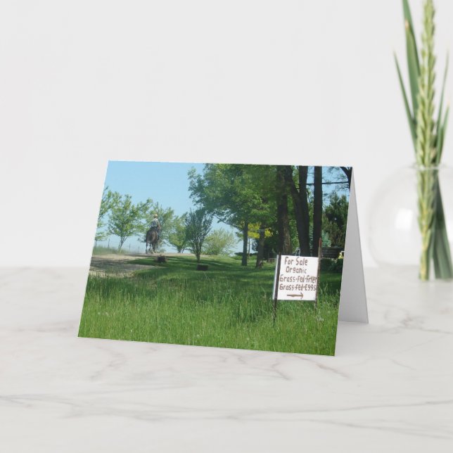 Cartão Ovos Orgânicos De Grama Alimentado (Frente)