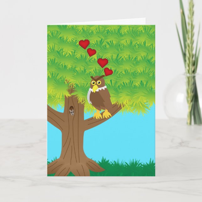 Cartão Owl always love you (Frente)