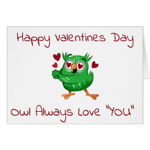 CARTÃO ***OWL*** AMA SEMPRE VOCÊ-MEU NAMORADOS
