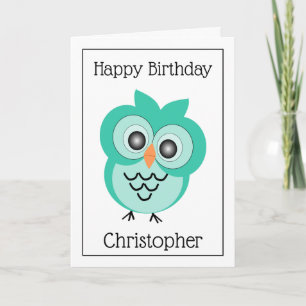 Cartão Owl Design Birthday