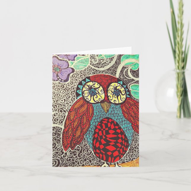 Cartão owl notecards blank (Frente)