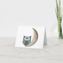 Cartão Owl on the Moon