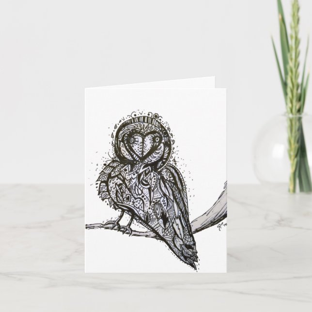 Cartão Owlfully Cute Notecard (Frente)