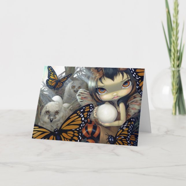 Cartão "Owlyn in the Nest" Greeting Card (Frente)