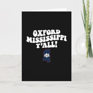 Cartão Oxford Mississippi Y'all Ms Férias Sulistas