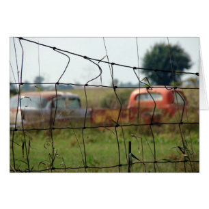 Cartão Oxidação dos carros e dos caminhões afastado em