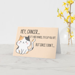 Cartão Paciente de Câncer Divertido, Amante de Gatos