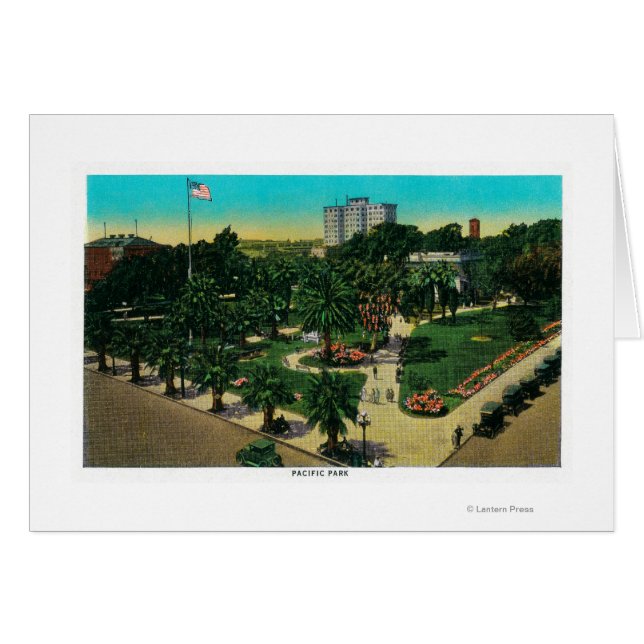 Cartão Pacific Park em Long Beach, Califórnia (Frente Horizontal)