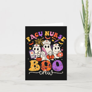 Cartão Pacu Boo Crew Enfermeira Engraçada Fantasma Hallow