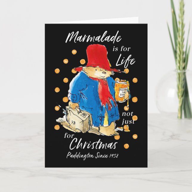 Cartão Paddington Bear Xmas Marmalade For Life Cute Merry (Frente)