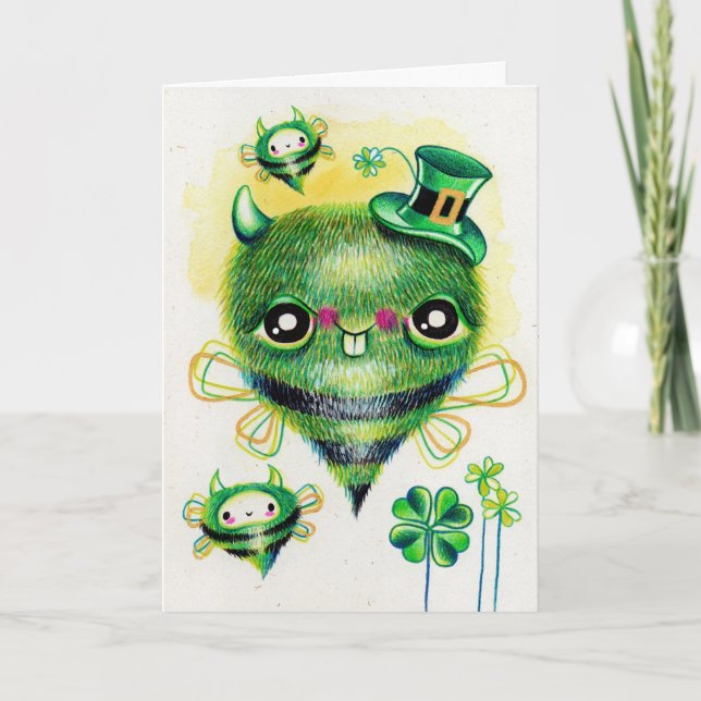 Cartão Paddy Bug St Patrick's Day Greeting Card (Frente)