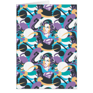 Cartão Padrão 5 de oscilações de cores da supergirl