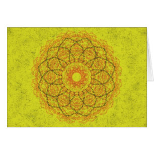 Cartão Padrão abstrato amarelo