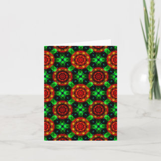 Cartão Padrão Abstrato Floral Moderno Boho Elegante #504
