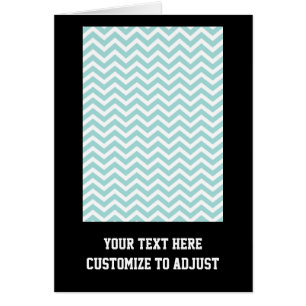 Cartão Padrão aqua chevron
