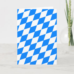 Cartão Padrão Argyle Azul e Branco