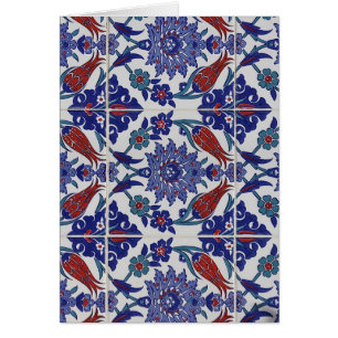 Cartão padrão-azulejo oriental
