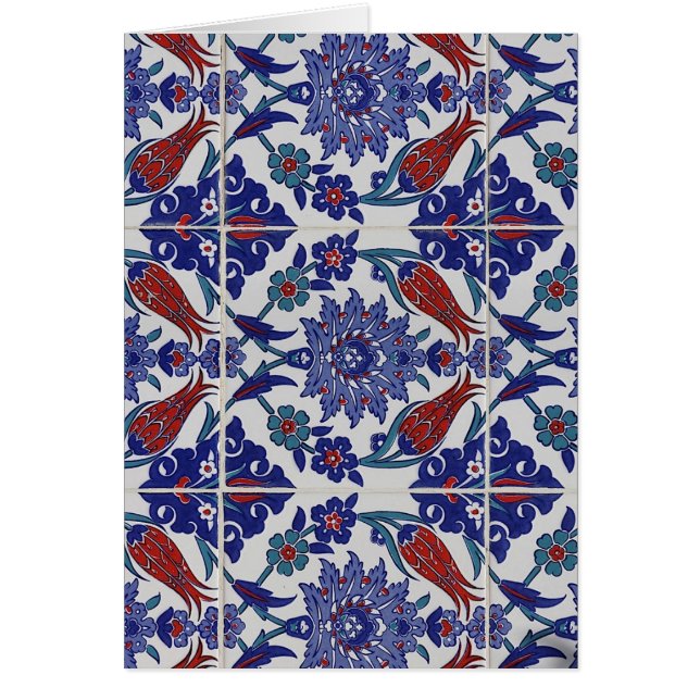 Cartão padrão-azulejo oriental (Frente)